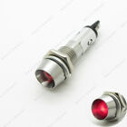5    Red Ac220v 8mm Neon Panel Indicator Power Signal Metal Light Lamp Xd8-1