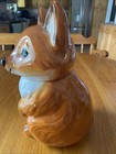 Super Cute Vintage Ceramic Orange Fox Cookie Jar 10   