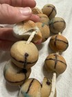 Vintage African Trade Beads Large Handmade Glass Bead Strand Old Wound Glass Tri