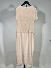 1990s Vintage Montage Collection By Mon Cheri Beaded Pink Formal Dress Size 10