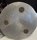 Vintage Heavy Pewter Candlestick Holders Pair Tall Weighted Metal Decor