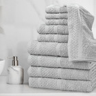 10 Piece Towel Set With Upgraded Softness   Durability  Grey