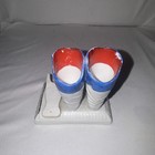 Antique vintage Porcelain Lady s Boots Match Striker Holder  Very Nice