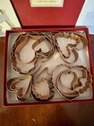 Euc Martha By Mail Copper Cookie Cutters Hearts  12 13 Count   Complete W box
