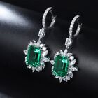 9 31ct Emerald Natural Emerald Diamond Lovely Earring Stud 14k Real White Gold