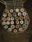 Vintage Clam Shell Plastic Sewing Thread Box Case 28 Spools Of Thread 8 X 7 1 2