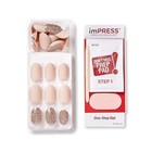 Kiss Impress Two Pack Short Beige And Rose Gold Glitter Press-on Nails Manicure