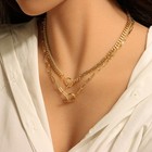 Layered Necklaces For Women Trendy 14k Gold Plated Toggle Necklace Cuban Link Ch