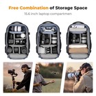 Camera Backpack 25l Large Capacity Camera Bag For Photographers With Raincove   