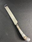 A e  Lewis   Co Floraine Blue Cake Knife Stainless Steel Blade Sheffield England