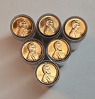 1957 D Lincoln Wheat Penny Roll Uncirculated Beautiful Roll Very Hot   a-855