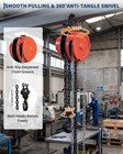 3 Ton Manual Chain Hoist  6 600 Lb Capacity  10 Ft Lift  G80 Chain  Swivel Hooks