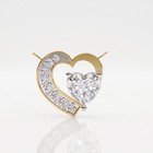 Adelaide Heart Lab-grown Diamond Pendant Necklace Sterling Silver vermeil