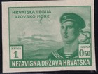 Stamp Croatia Sc B33-6 1943 Wwii Russia Legion Panzer Soldier Military Imper Mnh