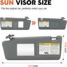 Gray Driver Left   Passenger Right Side Sun Visor Replacement Compatible With To