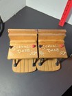Vintage Bookends Set School Desk  school Daze  Cast Iron Wood Apple Inkwell Used