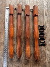 Vintage Solid Wood Turned Table Legs Hardwood Set Of 4 28 h  long  2 25 w  appx 
