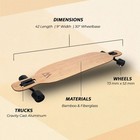 Bamboo Longboards  42    X 9       bamboo Drop   Fiberglass Through Longboard 
