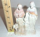 Vintage Religious Holy Family Carved Alabaster 5  Tall Statue Figure