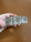 Vintage Clear Glass Flower Frog 3 5    X 1  W 11 Holes