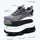 Men Safety Toe Work Shoes Rotating Buckle Breathable Non-slip Steel Toe Sneakers