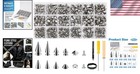 455pcs Diy Leather Craft Rivet Punk Spikes   Studs Kit- 12 Sizes Metal Cone S   