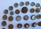 Lot Of 41 Victorian Antique  Vintage To Now Metal Buttons Various Shapes   Sizes