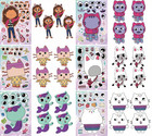 12 Pack Gabby   s Dollhouse Make A Face Stickers       u s  Free Shipping  Kids Fun