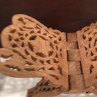 Vintage Teak Wood Folding Book bible cookbook Stand holder Hand Carved