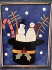 Pattern Wool Felt Snowman Candy Cane Penny Rug Picture New Little Stitches