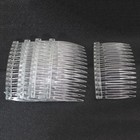 20 Pcs Clear Plastic Side Hair Combs Slides Grips Clips French Twist Comb 7x4cm