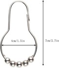 Shower Curtain Hooks  Decorative Rust Proof Stainless Steel Shower Curtain Hooks