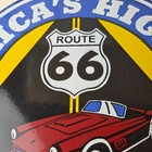 Vintage Us Route 66 Sign - Porcelain America Gas Station Pump Plate Sign