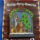 Disney Pin Christmas 2025 Lady And The Tramp W  Puppies Decorating A Tree