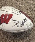 Wisconsin Badgers Football Autographed Mini Football  T j  Watt   Derek Watt 