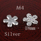 120pcs Vintage Handmade Flower Rhinestone Buttons Bling Flatback Crystal Pearl