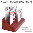 Playing Card Holder Rack Wooden Hands Free Cards Holders For Canasta