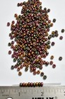 494g Vintage Czech Glass Seed Beads 6 0  e  Metallic Rainbow  Matte Loose 01630