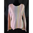 White Birch Womens Pastel Rainbow Open Knit Sweater Long Sleeve Large T11975xl