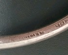 Vintage Sterling Silver 925 Hinged Panel Bracelet Oval Monogram Bangle 6 5 