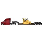 1 87 Diecast Masters  caterpillar Cat  Peterbilt 589 Semi W lowboy   D5m Dozer