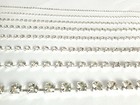 1 Metre Diamante rhinestone Spaced-out Crystal Chain Silver A Quality Uk