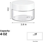 12 Pack 4 Oz Plastic Jars With White Lids  4oz Small Plastic Containers