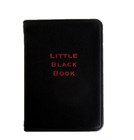 Address Book Little Black Book Leather Cover Mini 3x4  Post Miniatures  Black