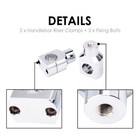 Silver 1  Motorcycle Handlebar Riser Clamp Mount For Harley Dyna Touring Softail