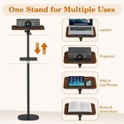 Floor Book Stand W removable Tray Wood Book Stand For Reading 21-51  1pc