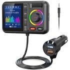 Nulaxy Bluetooth Fm Transmitter For Car  Wireless Car Bluetooth Adapter V5 0    