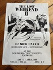 Rare Original 1989 The Lost Weekend Ii Rave Dance Poster Portrush N  Ireland