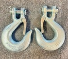 4 Pack 3 8  Clevis Slip Hooks W  Safety Latch Trivalent Zinc Coated 4000 Lb