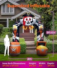 Inslife 9 5ft Halloween Inflatables Pirate Skull Archway Outdoor Black